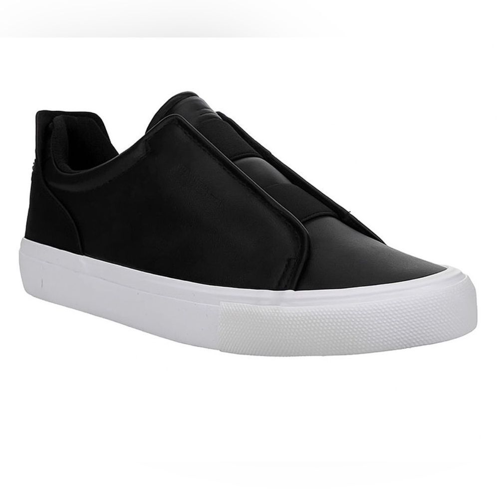 London Fog Black and White Men's Slip-On Sneakers